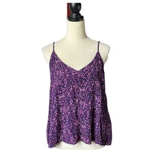 Eight Sixty Multicolored Flowing Tank Top with Adjustable Straps (Size: M)